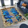27 Style 3D Illusion Sea Underwater World Dolphin Rug for Bedroom Living Room Sofa Home Doormat Decor, Kids Non-slip Floor Mat
