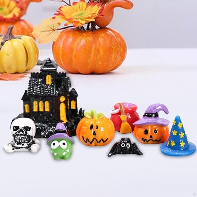 8x Halloween Fairy Garden Set Village Accessories Crafted Figurines Decoration