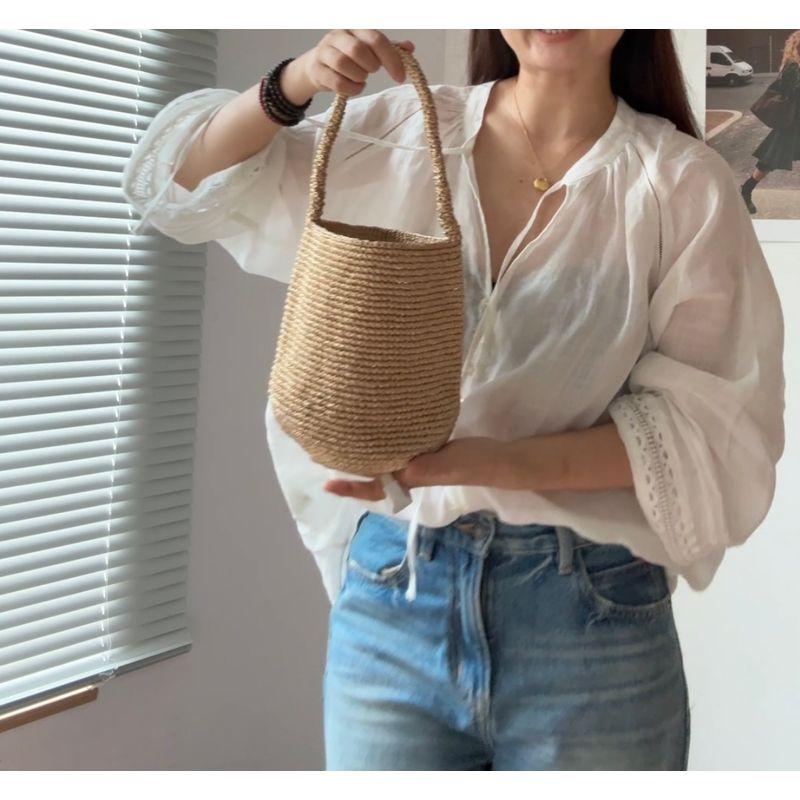 

24 Осень и Зима Южная Корея Ins Золотая Нить Сумка Ведро Плетеная Сумка Сумка на Плечо Мода Все-Сочетание Красная Сумка Mini Gold