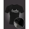 European Size LAUND Print Tee Shirt, Tees for Men, Casual Short Sleeve T-shirt for Summer