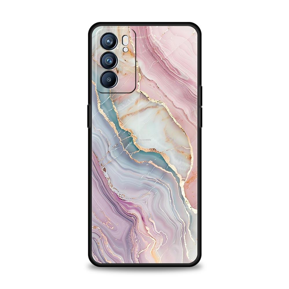 Phone Case For Oppo Find X6 Pro X5 A54 A53 A52 A9 A15 A95 A17 A16 A76 A74 A57 A31 Reno8 Reno7 Reno6 Pro 5G Cover Marble