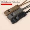 5Pcs Multifunction Whistle Emergency Whistle Sports Match Whistle Double Pipe Dual Band With Tail Rope Outdoor Camping Hiking