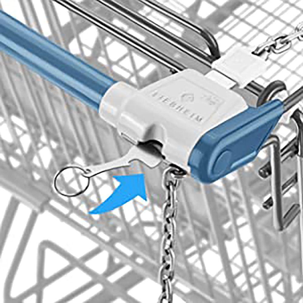 Stainless Steel Decorative Shopping Trolley Token Coin Holder Keychain DIY Shopping Cart Tokens
