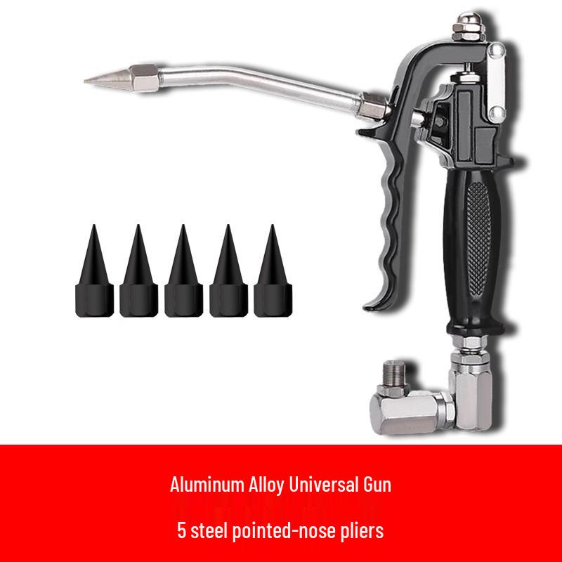 Yellow Universal High-Pressure Pneumatic Grease Gun with Leak-Proof Handle and Electric Nozzle Accessories