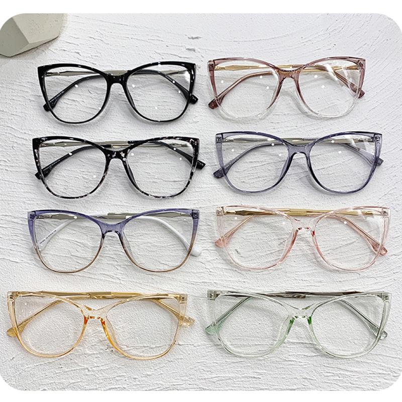 Vintage Gradient Eyeglasses for Nearsightedness Anti Blue Light Glasses Elegant Female Ultralight Cat Eye Eyewear Frames