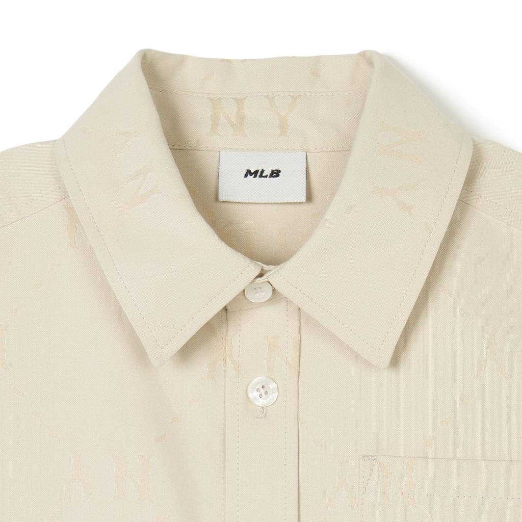 New MLB All Over Print Shirt Spring Fall Kids' Cream 7AWSMD141-50CRS