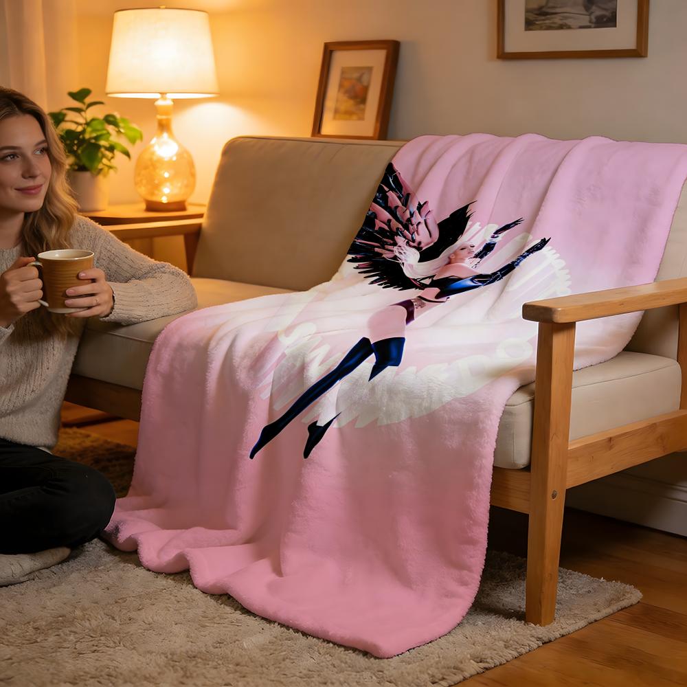Album Cover K-Kali U-Uchis Throw High-Density Short Plush Blanket For Sofa Nap Air-Conditioned Room Soft Skin-Friendly