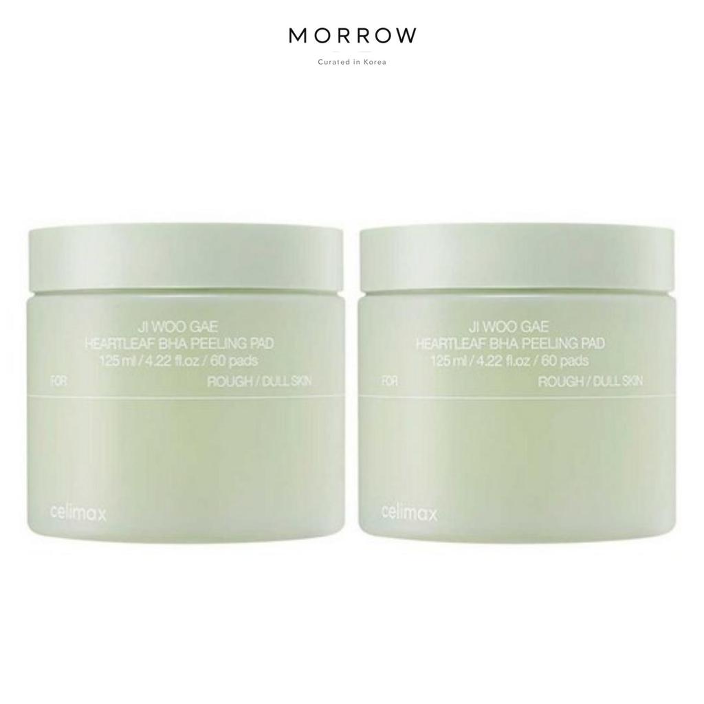 celimax Jiwoogae Heartleaf BHA Peeling Pads Gentle Exfoliation, Sebum & Pore Care 125ml 60 Pads