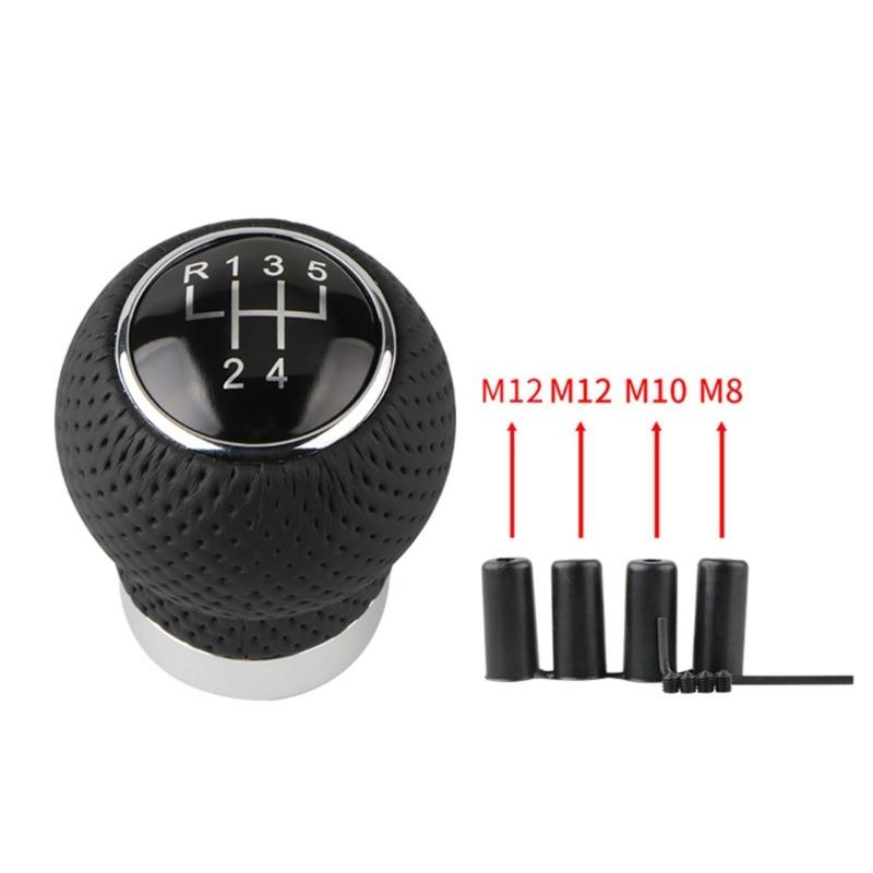 Manopla de Câmbio de Couro para Carro, Alavanca de Câmbio Manual, Substituição de Manopla Elegante de Couro para Veículos Manuais