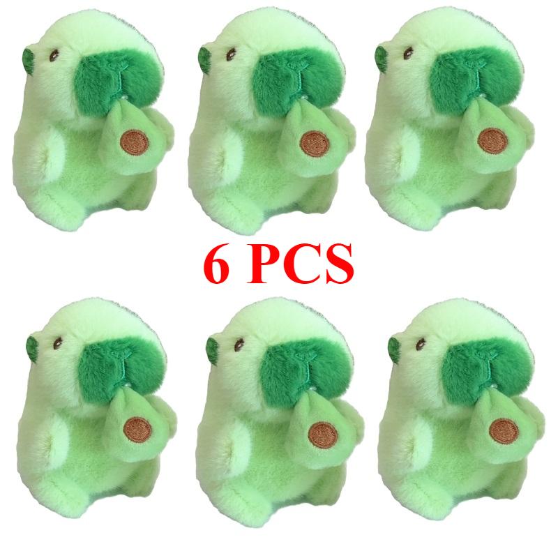 Cute Avocado Capybara Plush Pendant Pulling Rope Vibrate Capybara Plushie Toy Doll Keychain Capibala Bag Hanging Ornaments