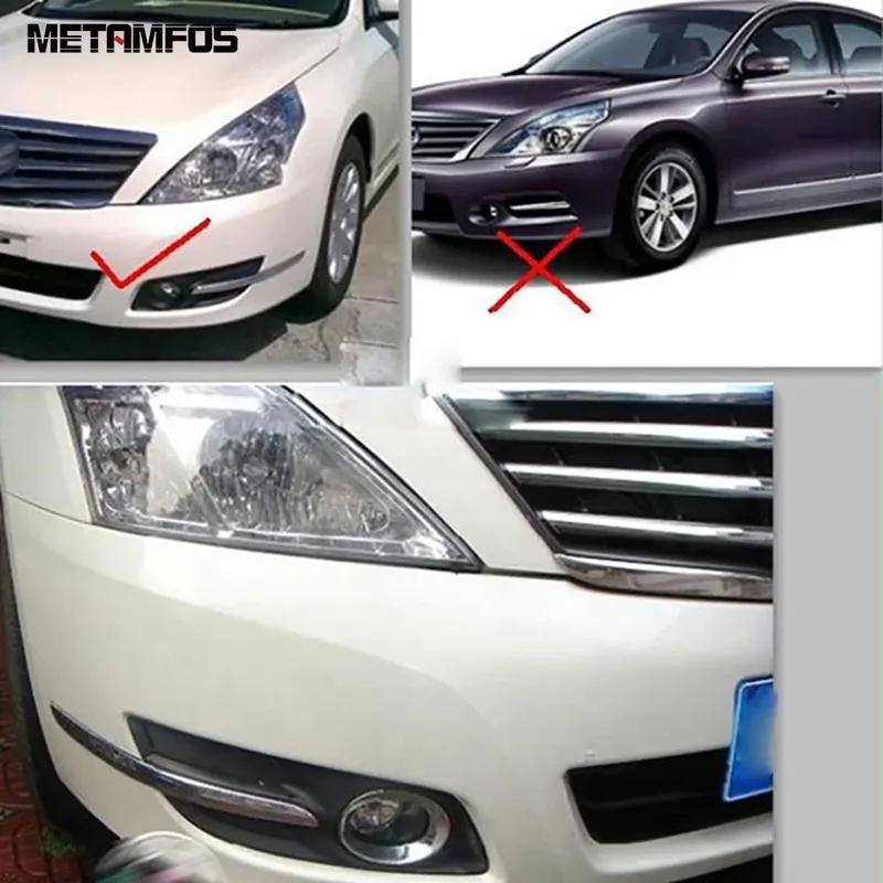 For Nissan Teana 2008 2009 2010 Chrome Front Fog Light Lamp Cover Trim Foglight Foglamp Protector Frame Accessories Car Styling