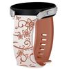 Universelles 20-22mm einfarbiges 3D-geschnitztes Silikon-Uhrenarmband für Huawei/Samsung