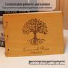 Wooden Carved Guest Book for Weddings & Birthdays: Commemorative Album & Creative Gift