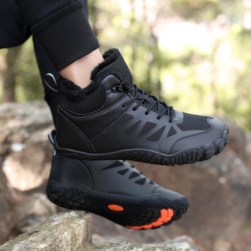 Unisex High-top Snow Boots Plush Hiking Sports Shoes Warm Winter Sneakers Non-slip Outdoor Walking Boots