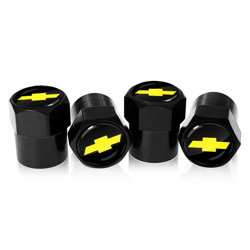 4 Tapones de Válvula Atornillados para Neumáticos de Rueda de Coche Insignia Accesorios para Coche Para Chevrolet Captiva Cruze Silverado Spark Crvalier Malibu