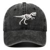 Curved Brim Dinosaur Skeleton Printed Hat Adjustable Dad Hat Baseball Cap  for Men Women
