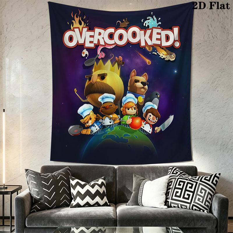 Overcooked poster Wall Hanging Printed Fabric Blanket Decorative Tapestries for Bedroom Living Room Home Decor