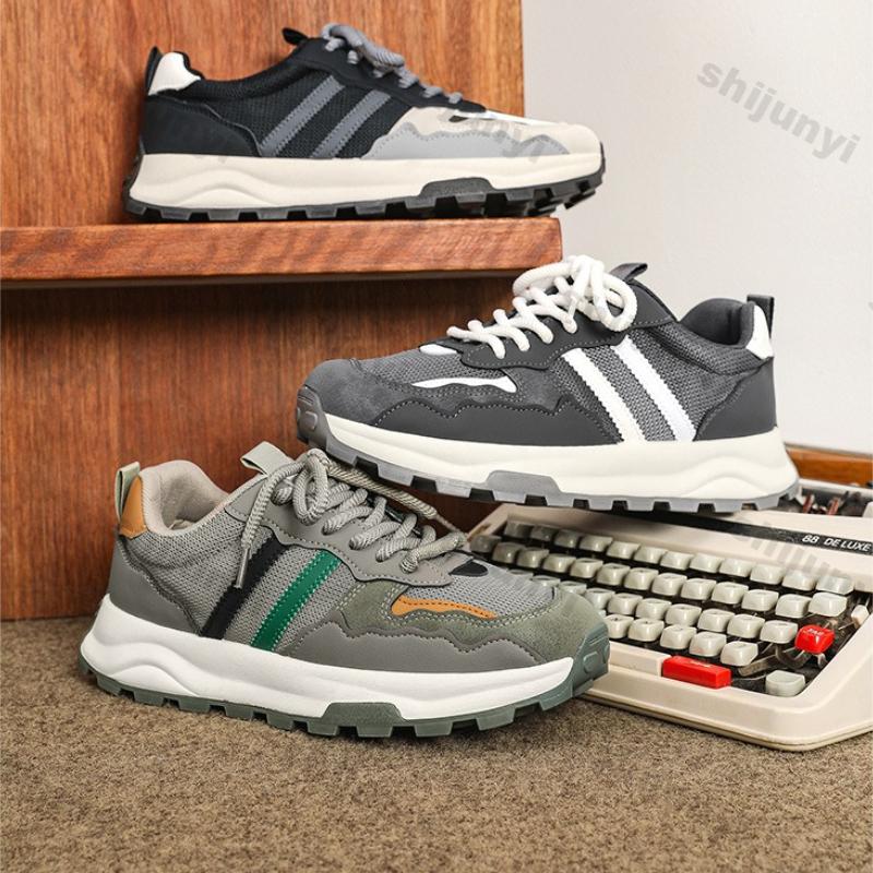 Fashion Men's Platform Sneakers 2025 Autumn New Mesh Breathable Non Slip Running Shoes Comfortable Fashion Height Increase Casual Shoes