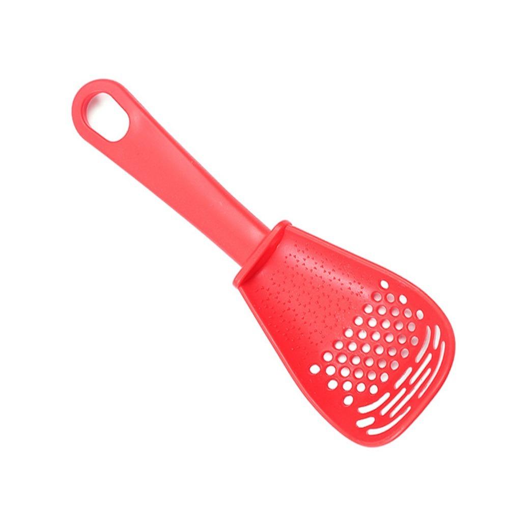 2Pcs Heat Insulated Handle Filter Spoon Uniform Filter Holes Draining Skimmer Sieve Spoon  Filtering