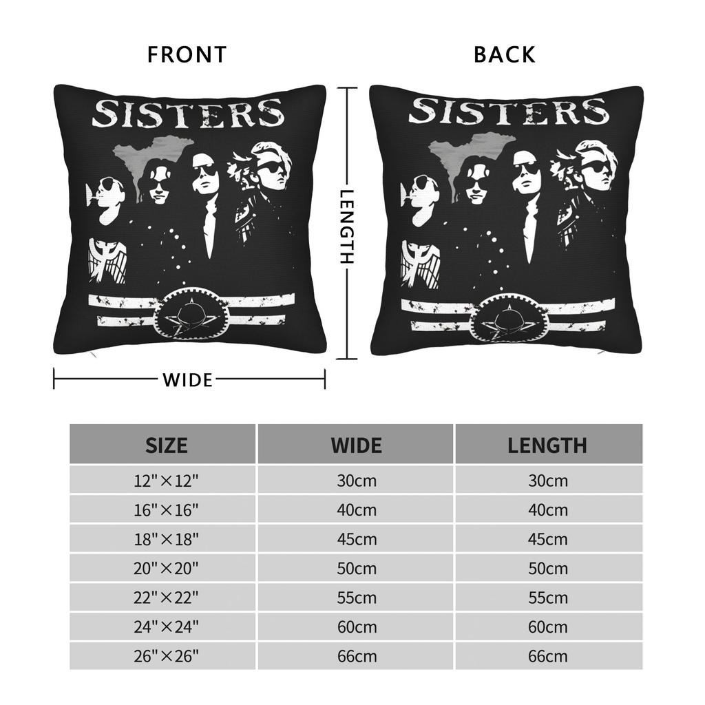 Band Sisters Of Mercys Pillow Cover Comfy Cushion Cover Fashion Pillow Case For Sofa Bedroom Home Decor
