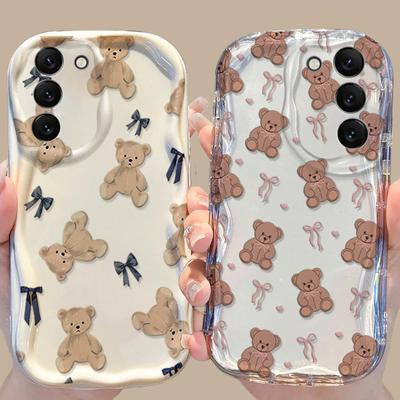 CaseFor Huawei MAGIC 7Lite Honor 200 400 Lite Pro 90 X5C X9D X9C SMART 5G X8C X8B X7D X7B X9B X6B Soft Cute Bow Teddy Bear Cover