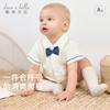 David Bella Men's Baby One Year Old Gentleman Crawler Dress Summer Dress New Newborn Jumpsuit Dress Baby Crawler Dress