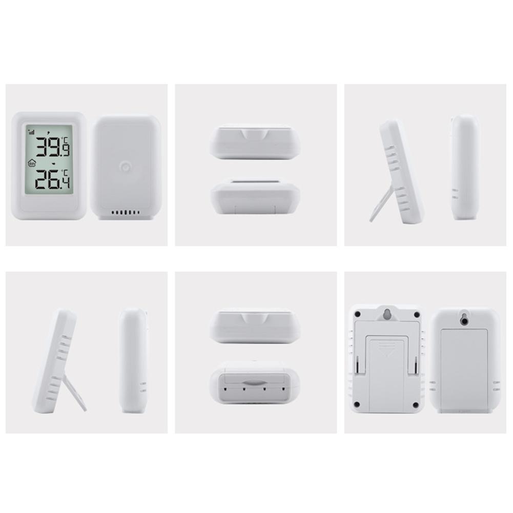 Wireless Thermometer with Hanging Hole Digital Thermometer with Support Frame Temperature Humidity Meter for House Room Patio
