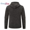 Cozy Up Pullover für Herren, durchgehender Reißverschluss, Fleecefutter, schmal geschnittener Strickpullover mit 2 Fronttaschen