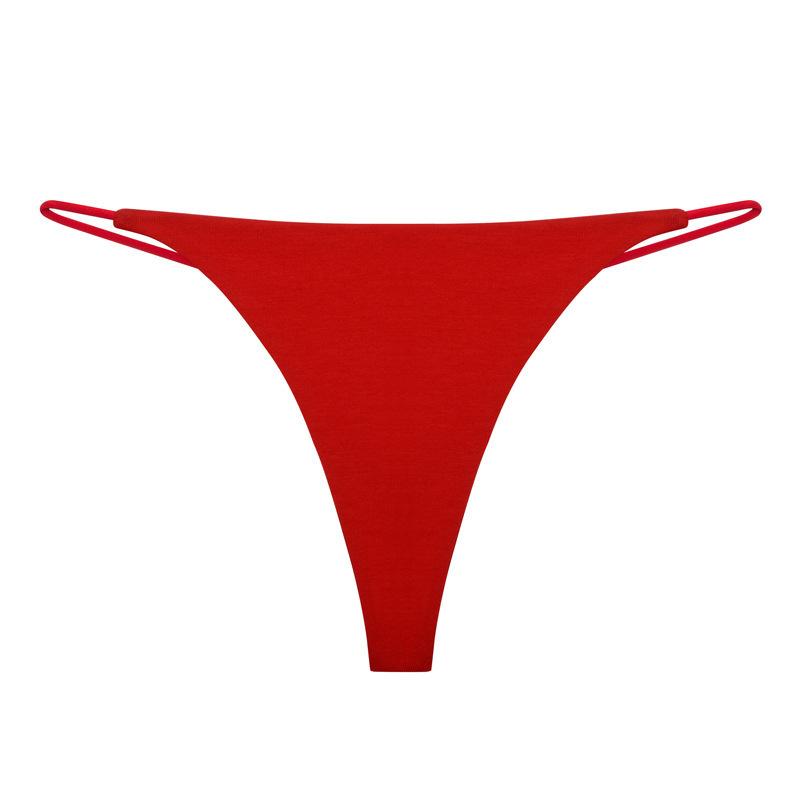 Tanga sexy pentru femei cu broderie fluture Chiloți bikini Lenjerie de corp din bumbac Pantaloni T