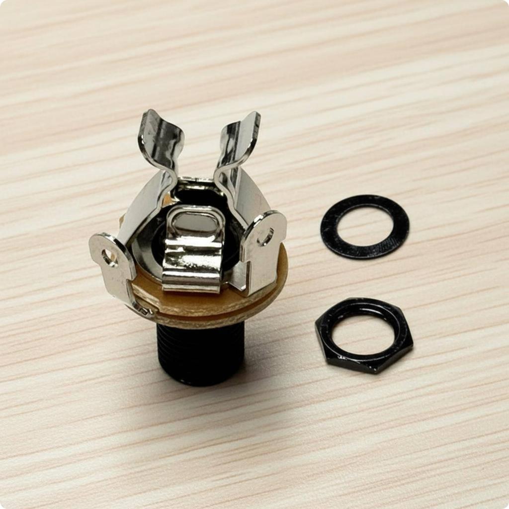 Bass Jack Connector Audio Input/Output Module Musical Instrument Copper Structure Metal Housing