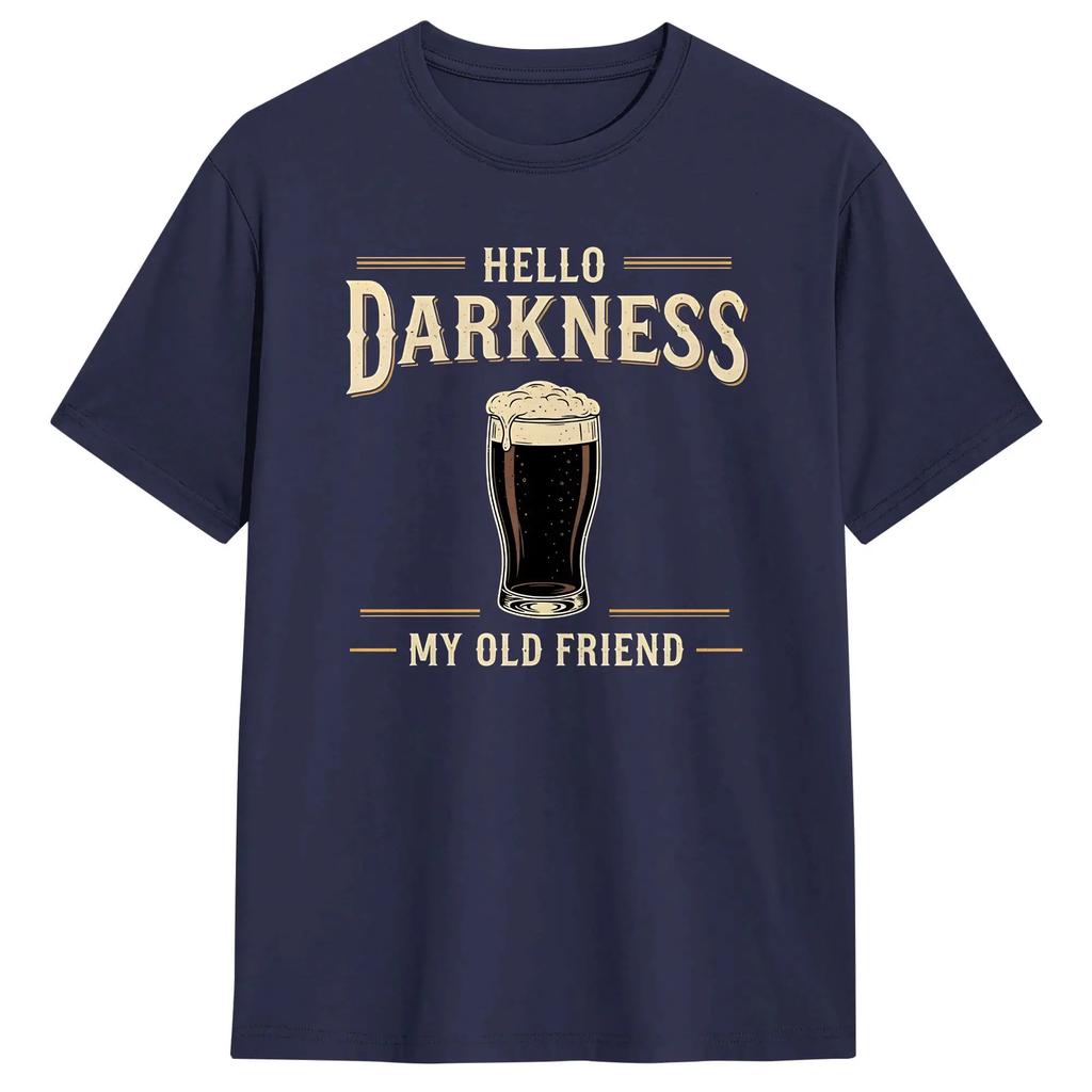 Hallo Dunkelheit Mein Alter Freund Irish Stout Lustiges St. Patrick's Day T-Shirt Sommer Harajuku T-Shirts Baumwolle Rundhals Übergroße Kleidung