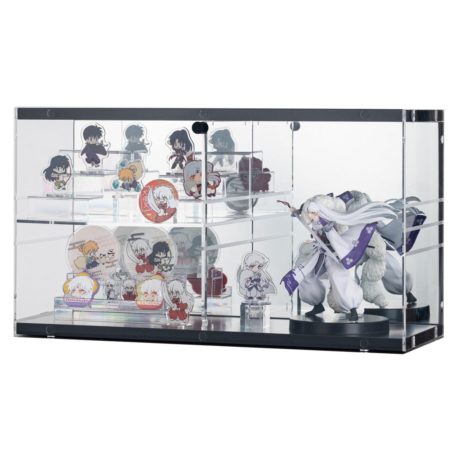 

Doshisha Stackable Figure Case with Mirrored Back and Removable Door for Easy Display and Wide x 20cm Deep x 30cm Steel Display Rack Photography, чёрный