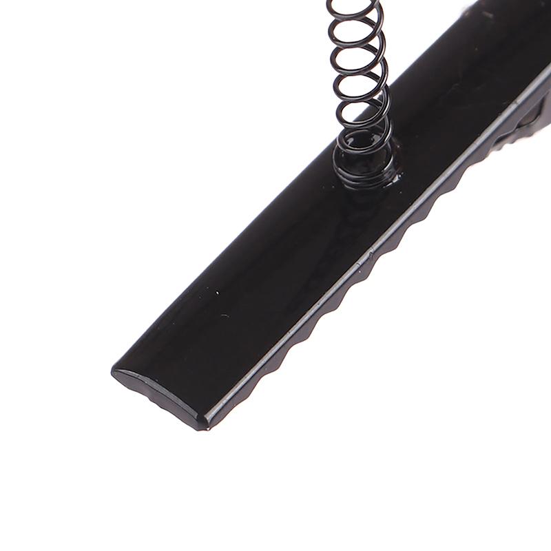 10Pcs Black Metal Pinch Alligator Hair Clips 40Mm With Wire Coil Spring Craft Hairpin For  Party Favor Children Toy