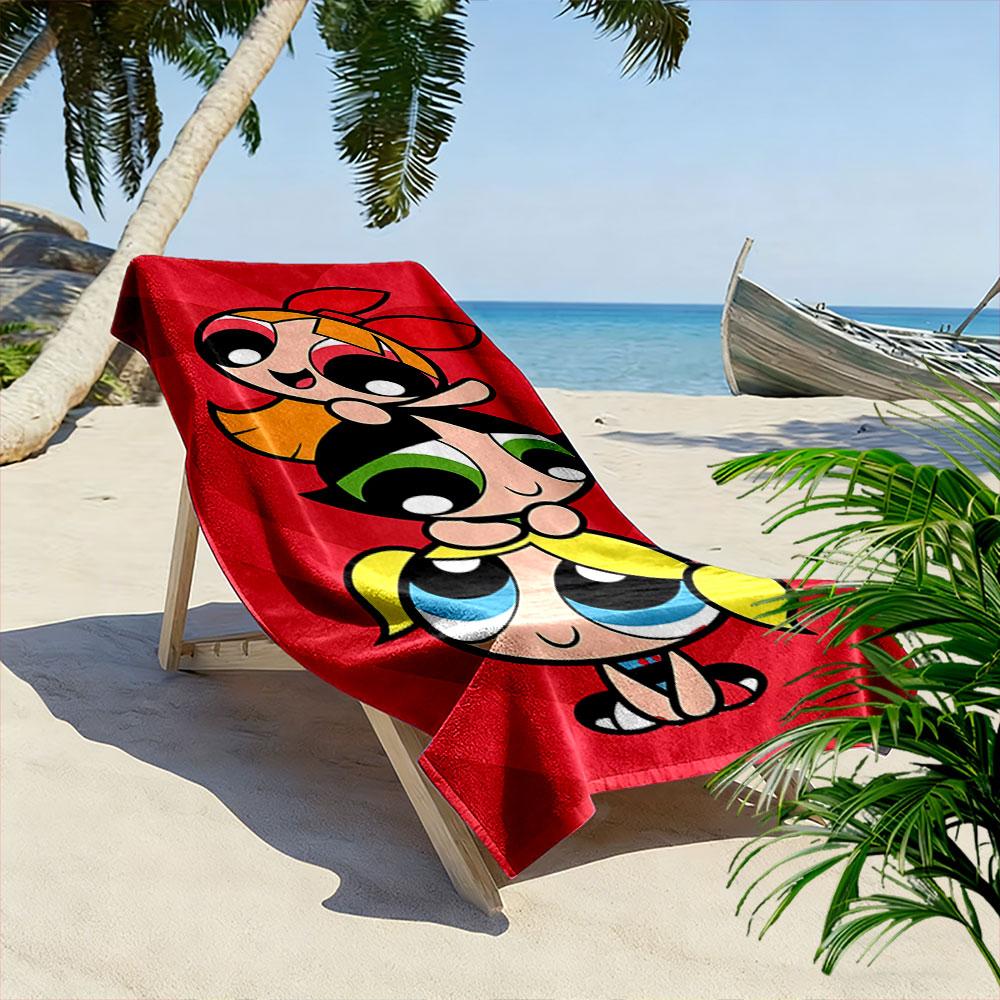 "Cartoon Girl Trio Beach Towel" A must-have beach towel for beach travel