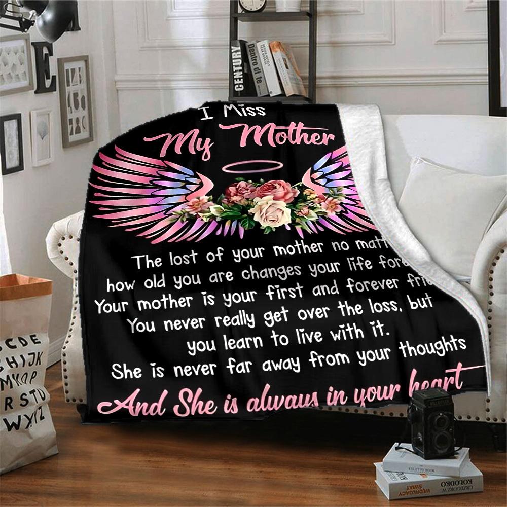 1pc Mother's Love Keepsake Blanket - Perfect Gift for Birthdays, Christmas & Halloween- Soft, Warm & Versatile yy250909194