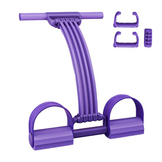 Pedal Resistance Band with Handle, 8-Tube Pedal Ankle Puller Exerciser, Multifunction Tension Rope for Arm, Leg, Waist And Shoulder Training