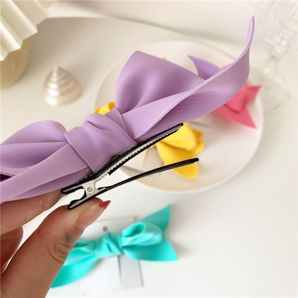 Cosplay Props Purple Bow Necklace Costume Neck Choker Y2K Style Satin Necklace  for Girls