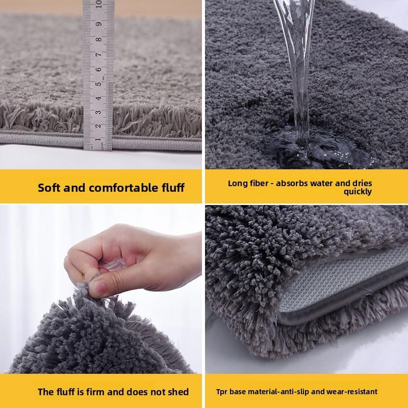Thick Absorbent Water Microfibre Bath Mat Washable Non Slip Plush Mats Bath
