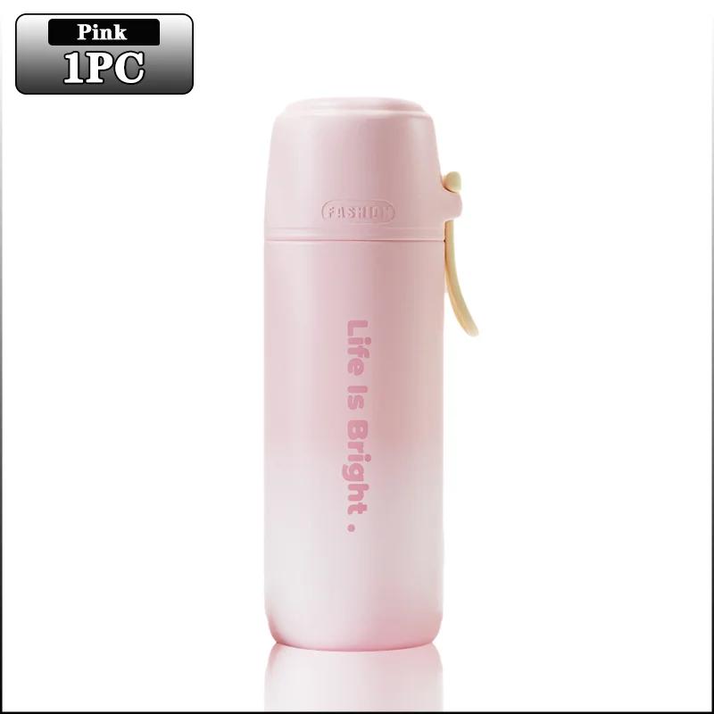 1-3PCS Gradient Stainless Steel Water Bottle - 316 Insulated Travel Tumbler with Handle Leakproof Sports Cup Triple Holiday Gift