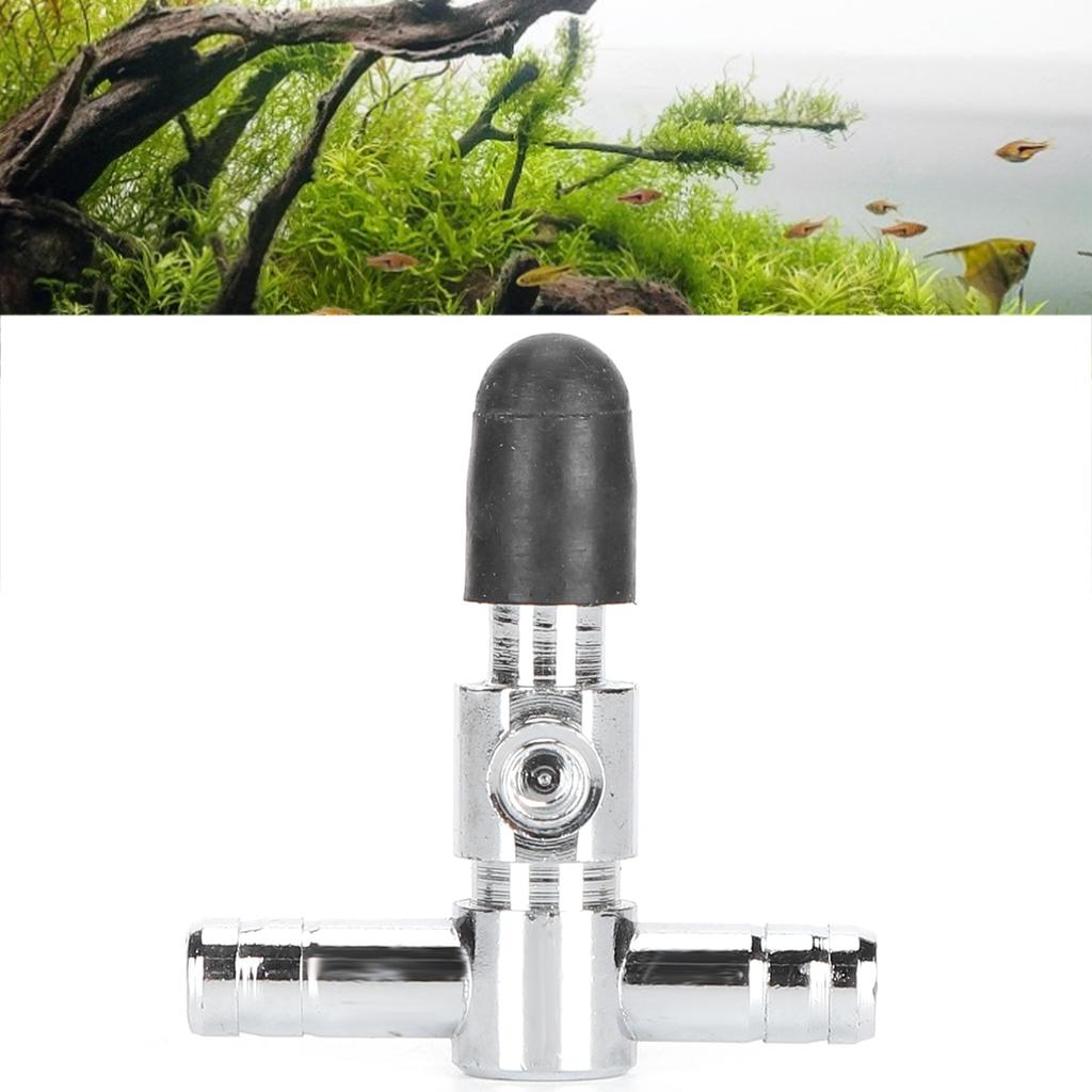 Aquarium Edelstahl Regelventil Aquarium Luftstromregler Aquarium Zubehör 1 Kopf mit Kappe