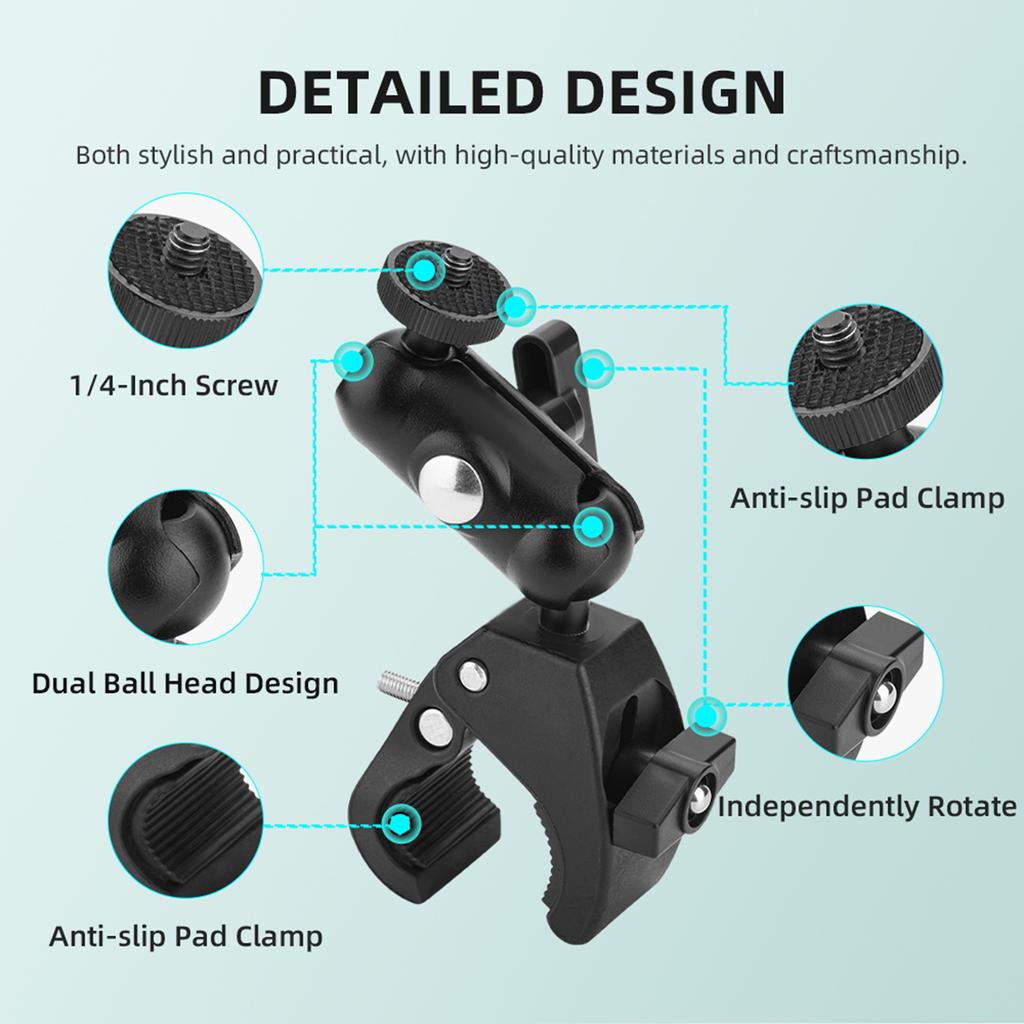 Bike Mount Adapter for Air 3/Action 2/Pocket 3 Remote Control Riding Bracket Bike Holder Base Remote Control Accessories