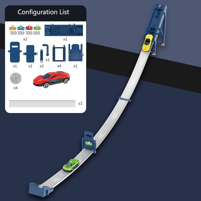 

Детская инерционная машинка на направляющей, мини-машинка, мультяшный многослойный пазл, горка, американские горки, гоночные игрушки, подарки для мальчиков и девочек