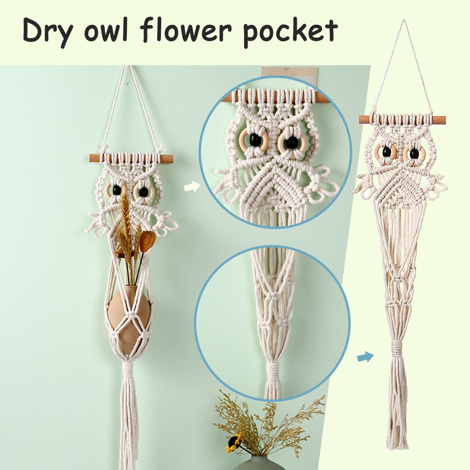 

Сова сушеный цветок карман украшение стены квартира гостиная украшение комнаты