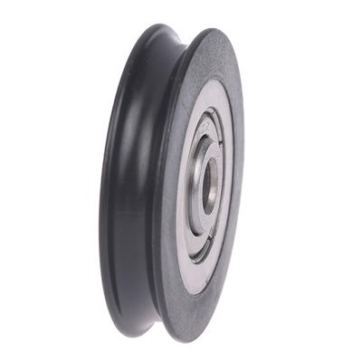 6*39*8Mm U Oluklu Hat Üzerinde Tekerlek Kauçuk Sarılmış Plastik Naylon Rulman Silindiri