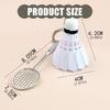 Elegant Badminton Racket Keychain Sports Themed Keyring Fashionable Key Accessory for Athletes Unique Key Holder