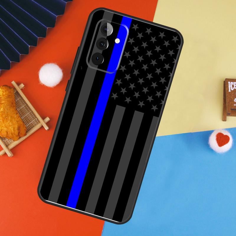 

Police Styled Thin Blue Line Flag Case For Samsung Galaxy A17 A35 A55 A06 A16 A26 A36 A56 A53 A32 A52 A33 A13 A14 A34 A54 A15 Samsung A15