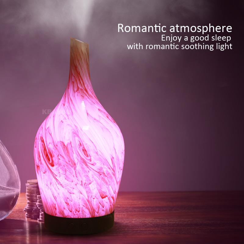 

7 светодиодных фонарей, лампа, меняющая цвет, с 100 мл ароматическим увлажнителем воздуха, ароматерапией, электрическим диффузором, создателем тумана для дома