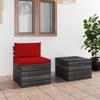 VidaXL Salon Garden Palette 2 Pcs with Cushions Patio Furniture Outdoor Furniture Garden Furniture Furniture of 3061665