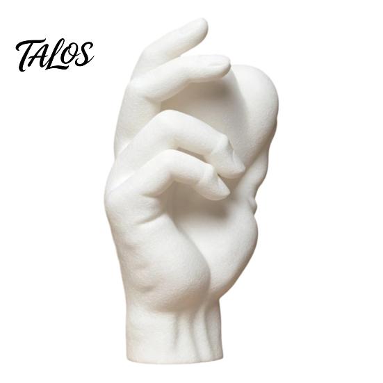 Decorazione Casa Bianco Nero Mano che Tiene Cuore Statuetta Stampata 3D, Scultura Minimalista Moderna per Scrivania, Centrotavola Romantico per