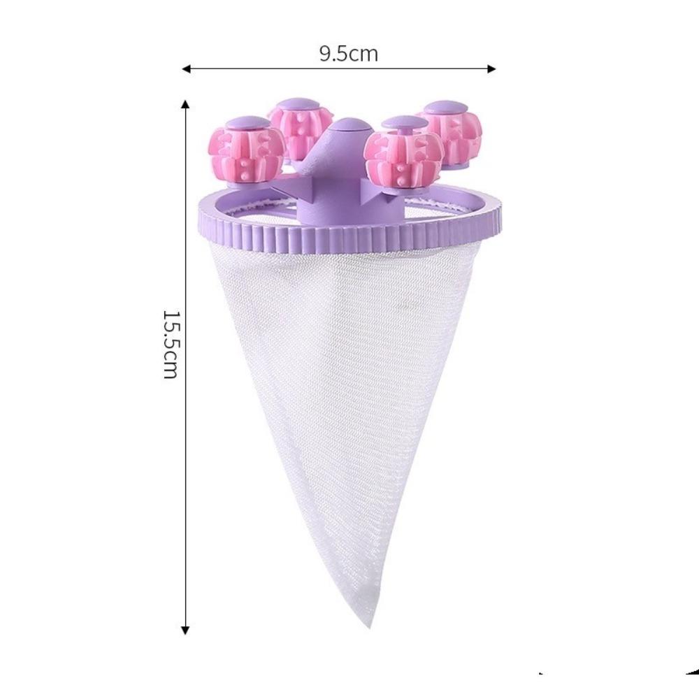 

3pcs with Net Bag Laundry Pet Hair Catcher Reusable Lint Catcher for Clothes & Bedding фіолетовий